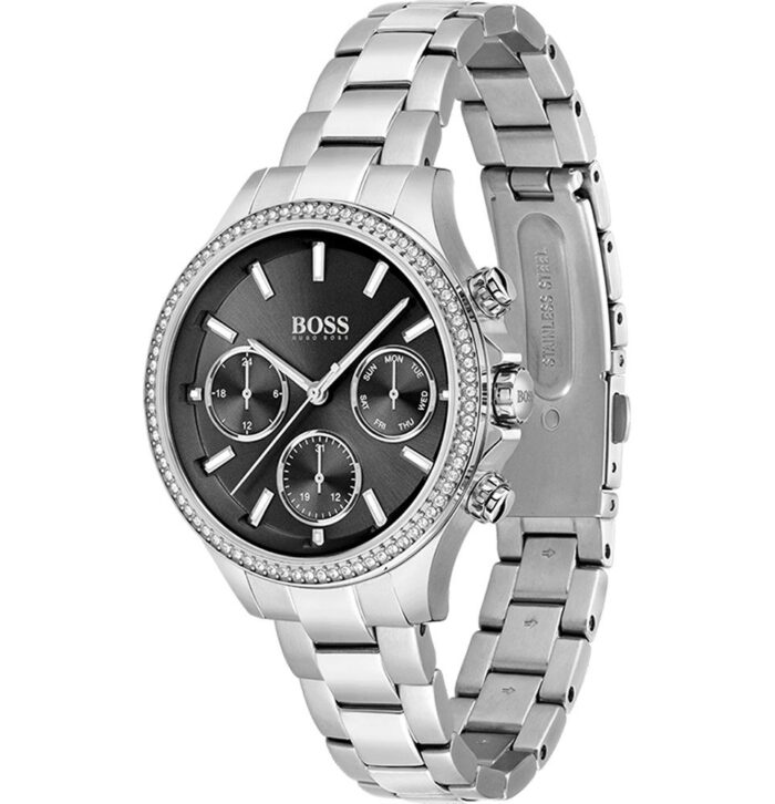 Pandora Silver-Tone Stainless Steel Watch with Black Dial - 1502593 - Image 2